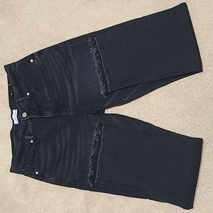 Loft The straight crop black jeans size 4